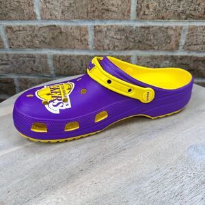 New Crocs NBA Los Angeles Lakers Classic Clog Purple Basketball Lebron M 10 W 12